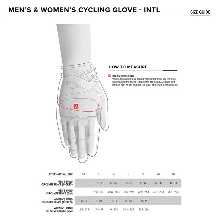TALLAS GUANTES