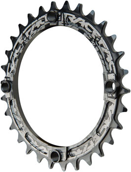 [RNW104X34BLK] PLATO RACE FACE CHAINRING 104 BCD, NARROW WIDE 34