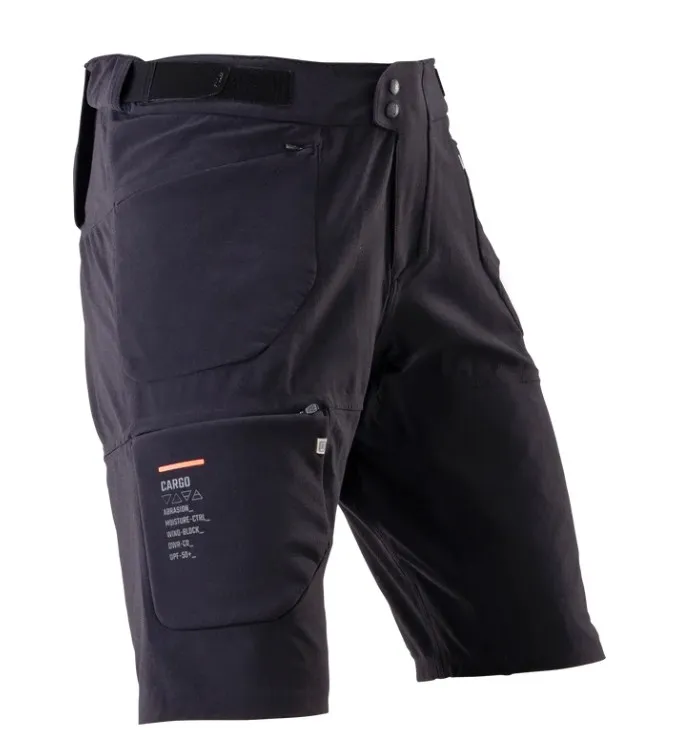 [LT-5026053853] SHORT LEATT MTB TRAIL 6.0 CARGO GHOST BLACK