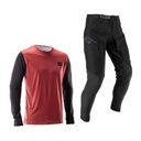 KIT LEATT PANTALON + JERSEY MTB GRAVITY 1.0 JUNIOR DUSTY RED