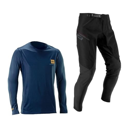 [LT-5026056570] KIT LEATT PANTALON + JERSEY MTB GRAVITY 1.0 GALAXY BLUE (XS)