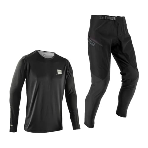 [LT-5026056531] KIT LEATT PANTALON + JERSEY MTB GRAVITY 1.0 GHOST BLACK (S)