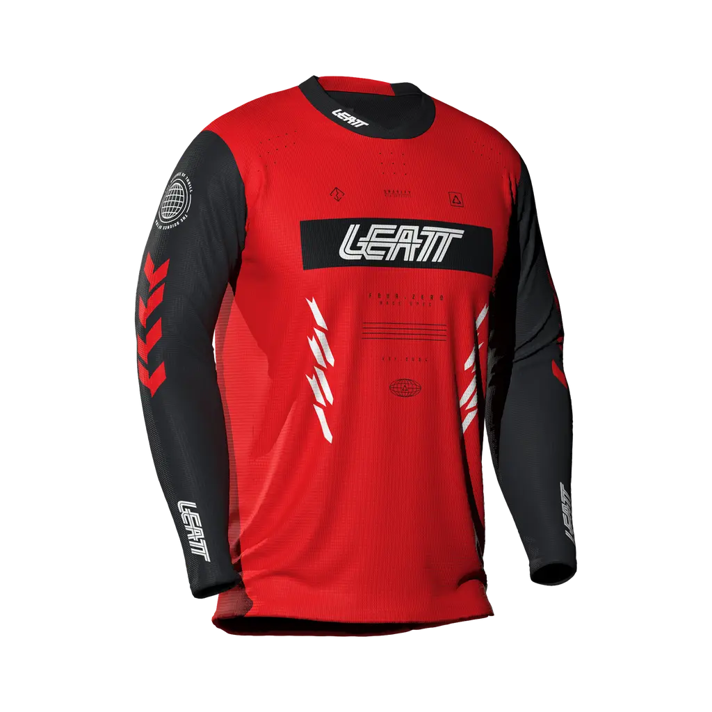 [LT-5026060753] JERSEY LEATT MTB GRAVITY 4.0 MANGA LARGA HEATMAP RED JUNIOR