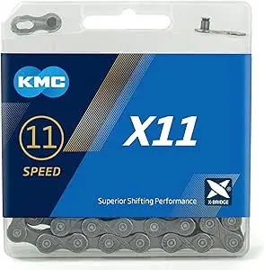 CADENA KMC 11V X11 PLATA/NEGRO 118E 